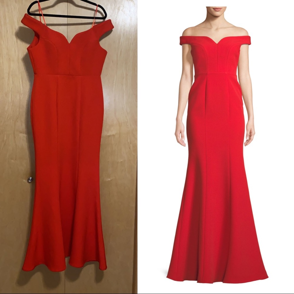 Aijek Off-the-Shoulder Mermaid Gown